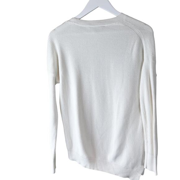 Athleta Rest Day Asym Crewneck Sweater White Size XXS - Picture 9 of 10
